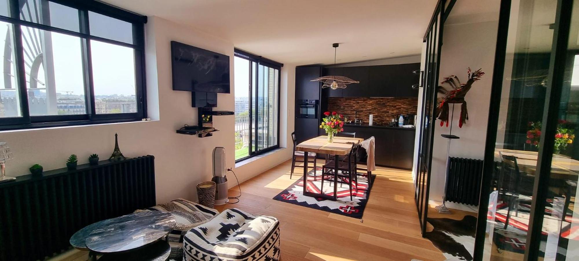 Appartement Vue Tour Eiffel Paris 16 Eme Exterior photo